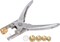The Beadsmith Smart Setter Parallel Pliers – 5” Cup Chain Tool for Gemstone Setting, Polished Steel, 5 Brass Setting Heads Sizes (14mm, 12mm, 11mm, 8.5mm, 6mm) & 12mm Plastic Head